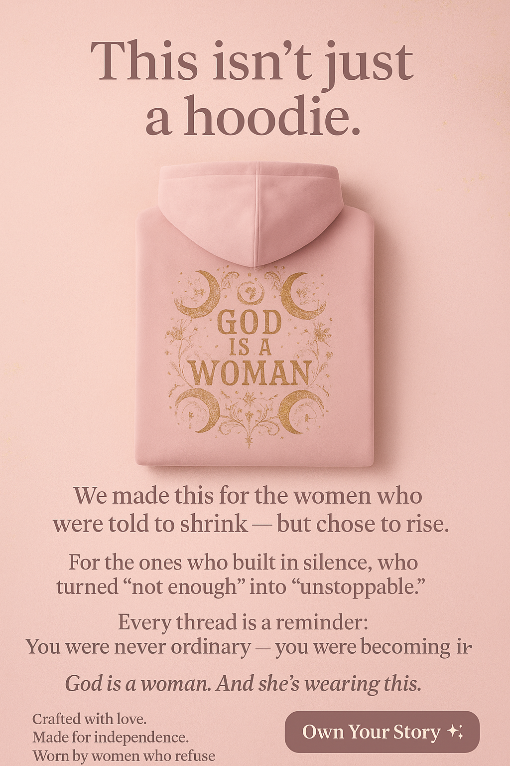 "GOD IS A WOMAN" Oversized Hoodie