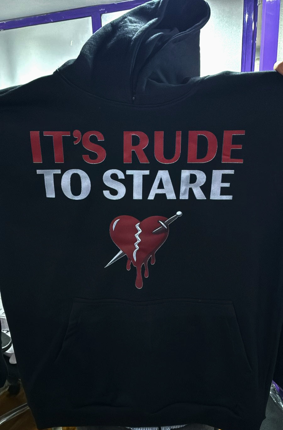 It’s Rude To Stare Hoodie